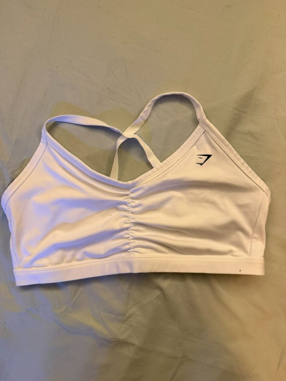 *Gymshark White Strappy Sports Bra - Brand New - XXL